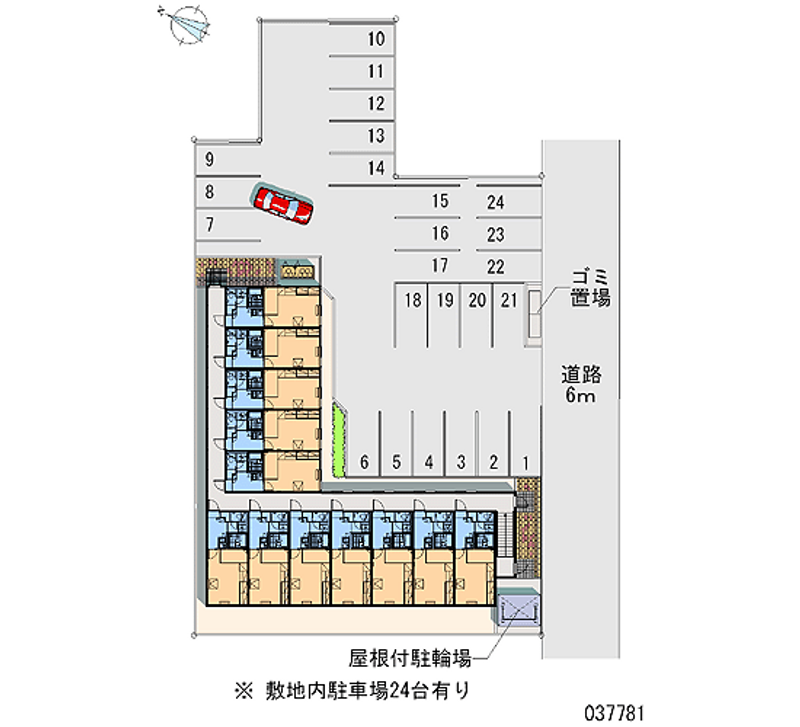 レオパレスネッツフェルト苫小牧 月極駐車場