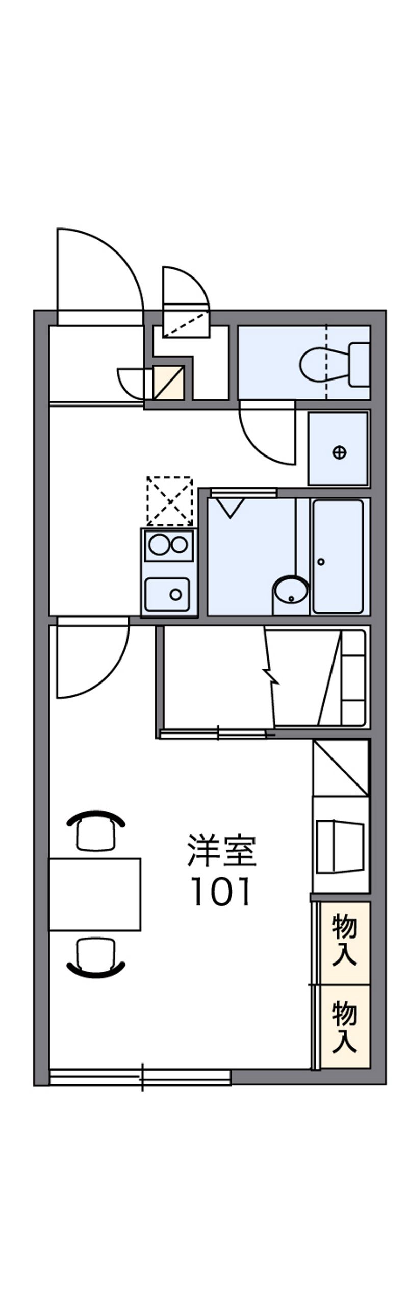 レオパレス山崎Ａ 間取図