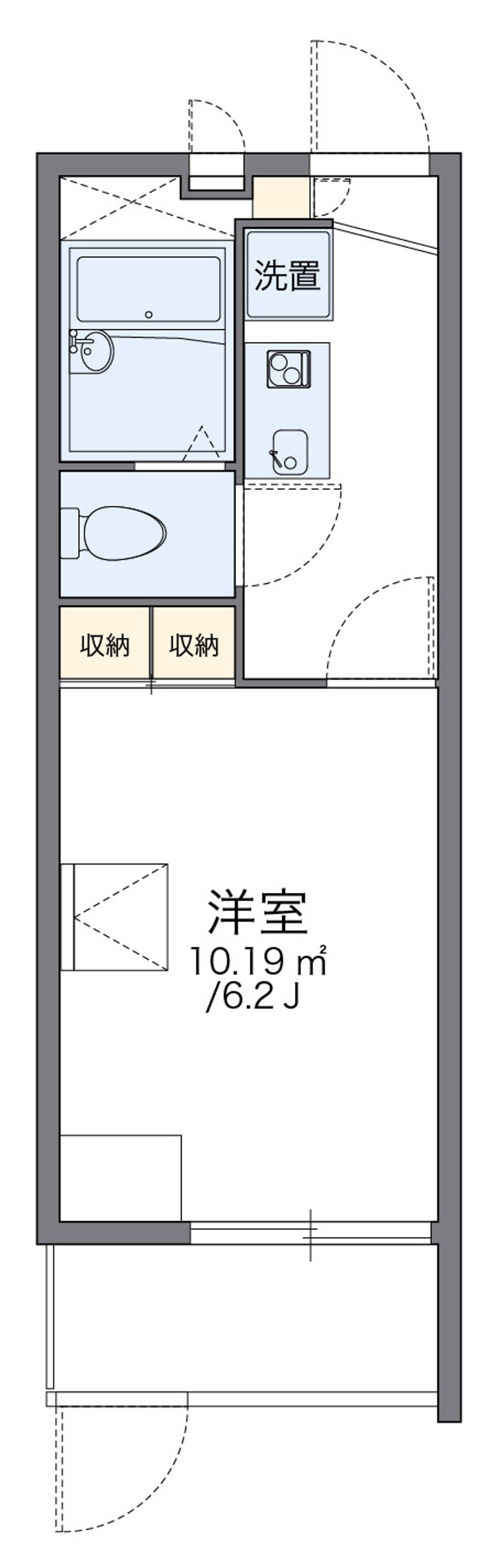 レオパレスシャンテ三国本町 間取り
