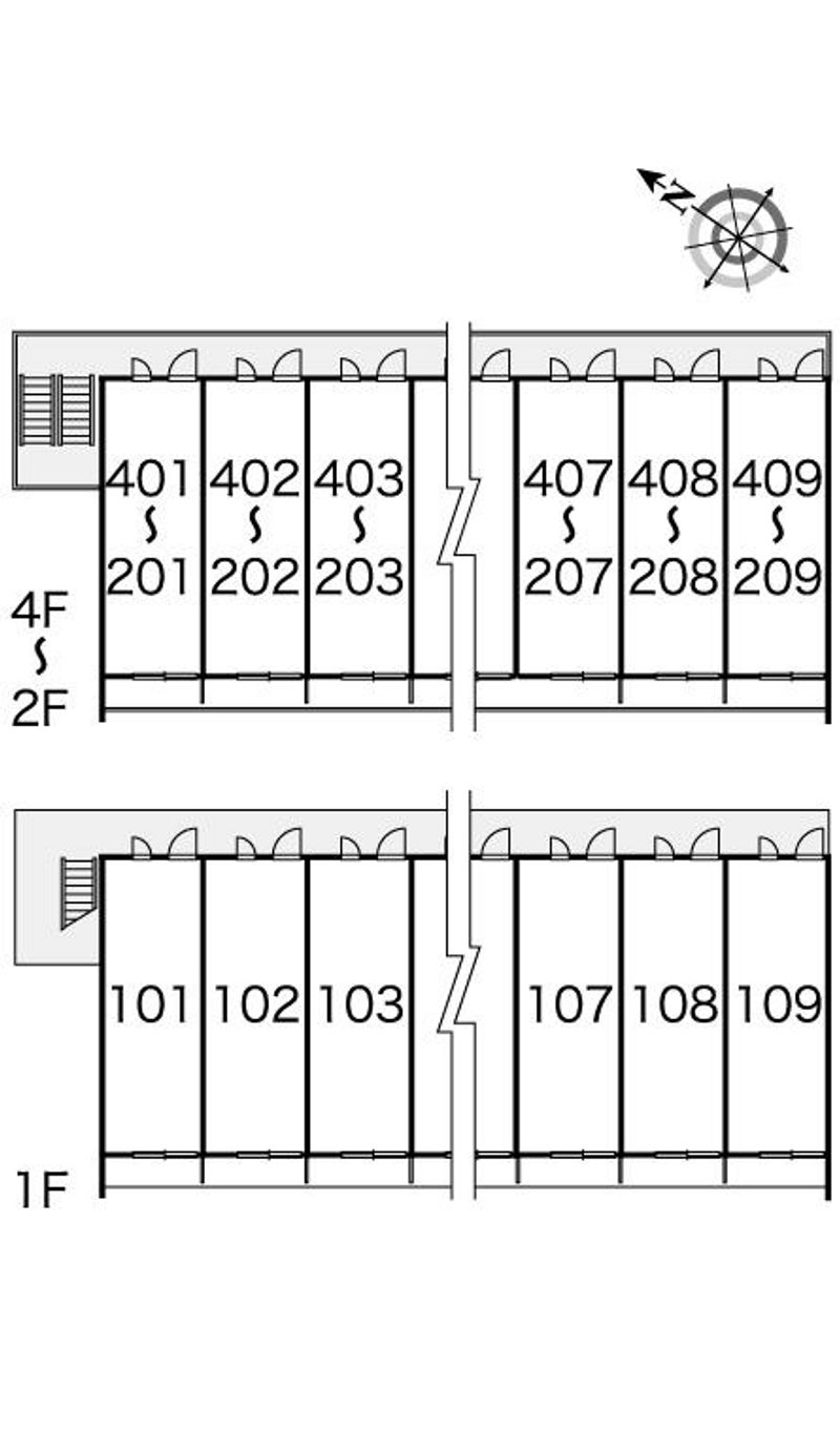 レオパレスフォンテーヌ高松 間取り配置図