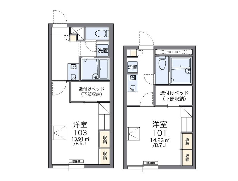 レオパレスエルアール 間取図