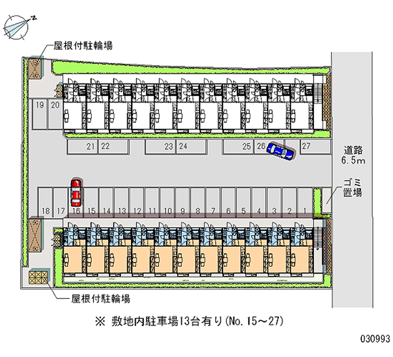 レオパレスセキバＢ 月極駐車場