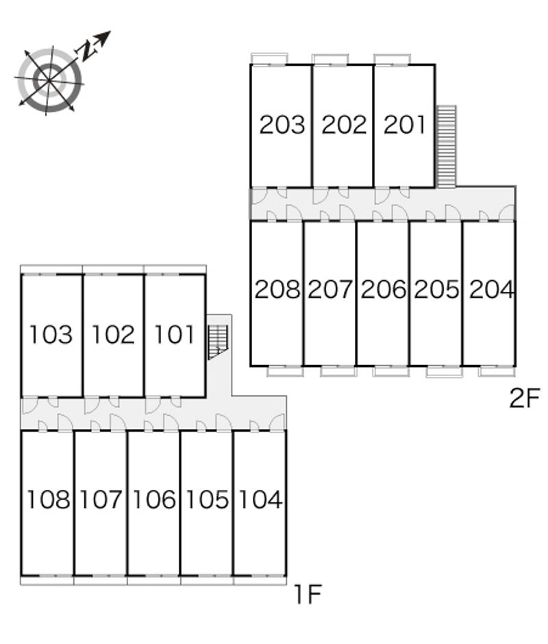 レオパレスグロリオーサ 間取配置図
