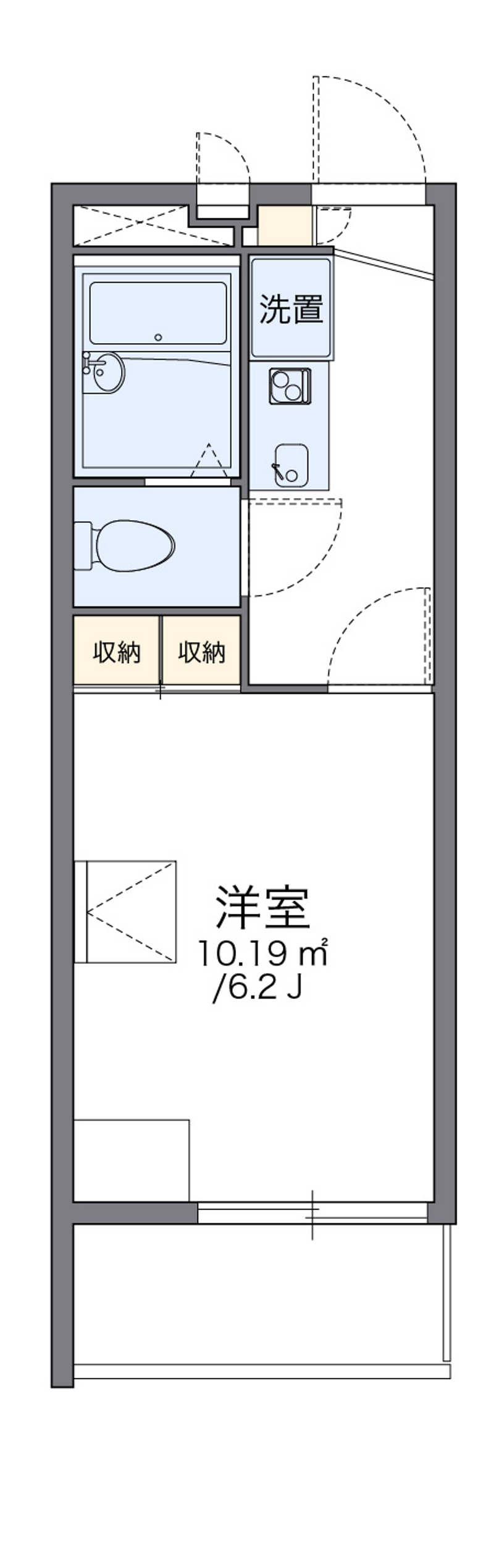 レオパレスメルベーユ緑橋 間取り
