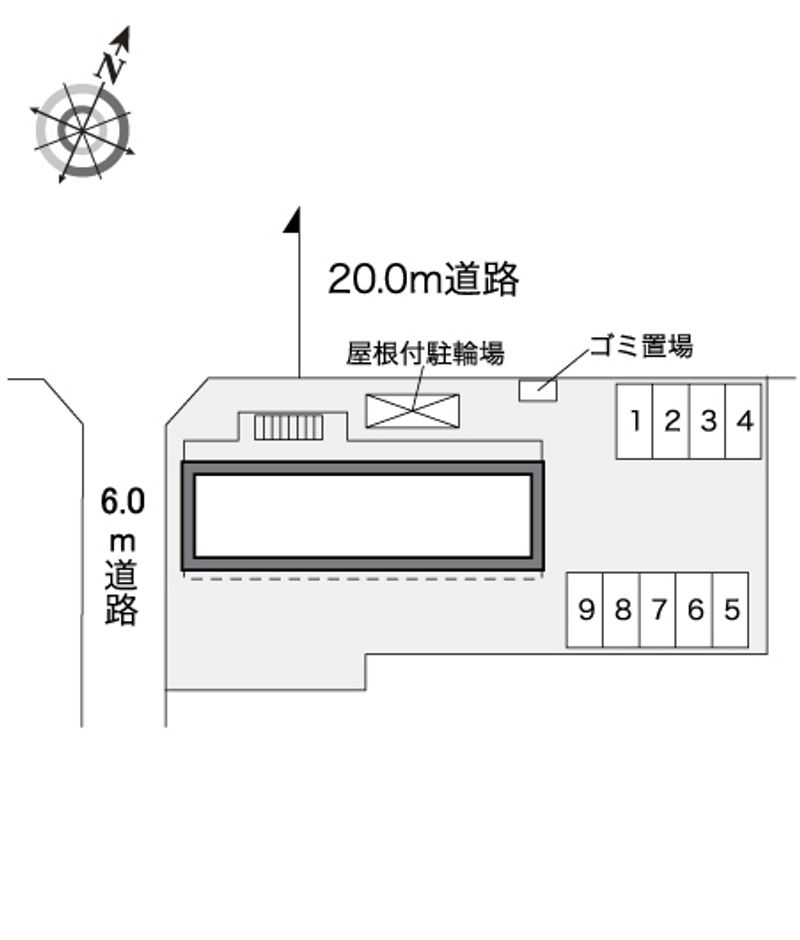 レオパレスクリナーレみなみ野 配置図