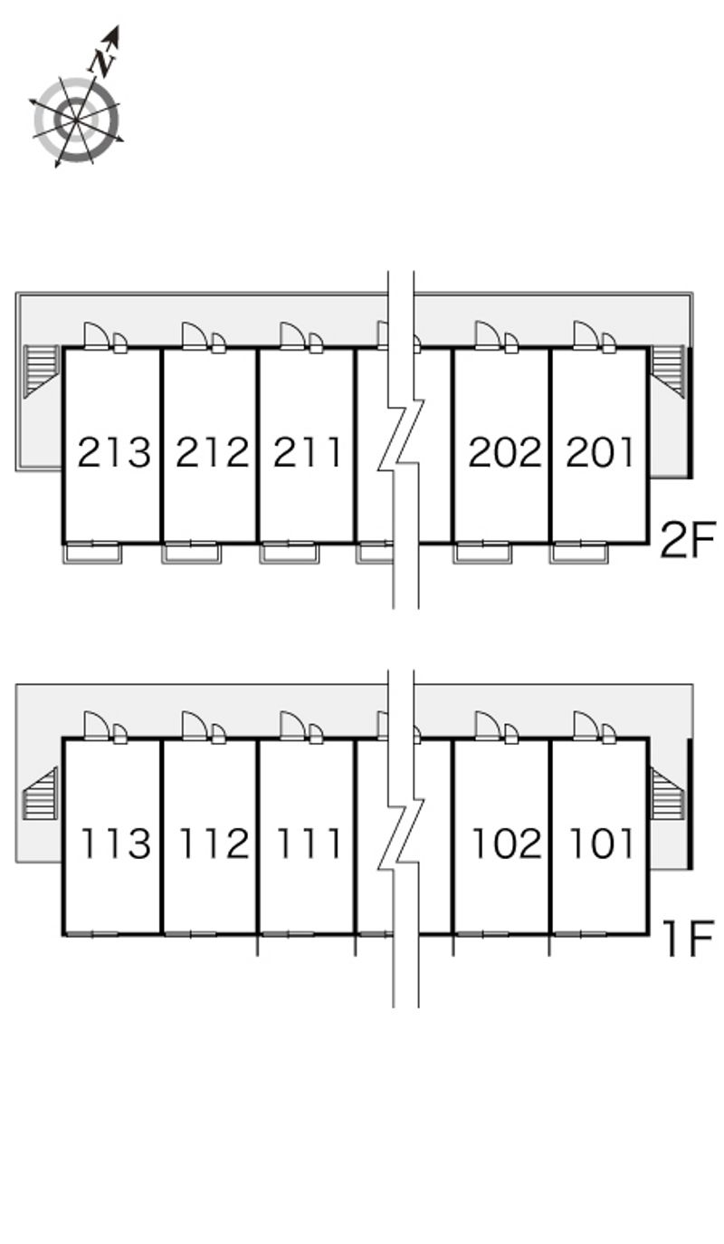 レオパレスマロンハイツ　Ⅱ 間取配置図