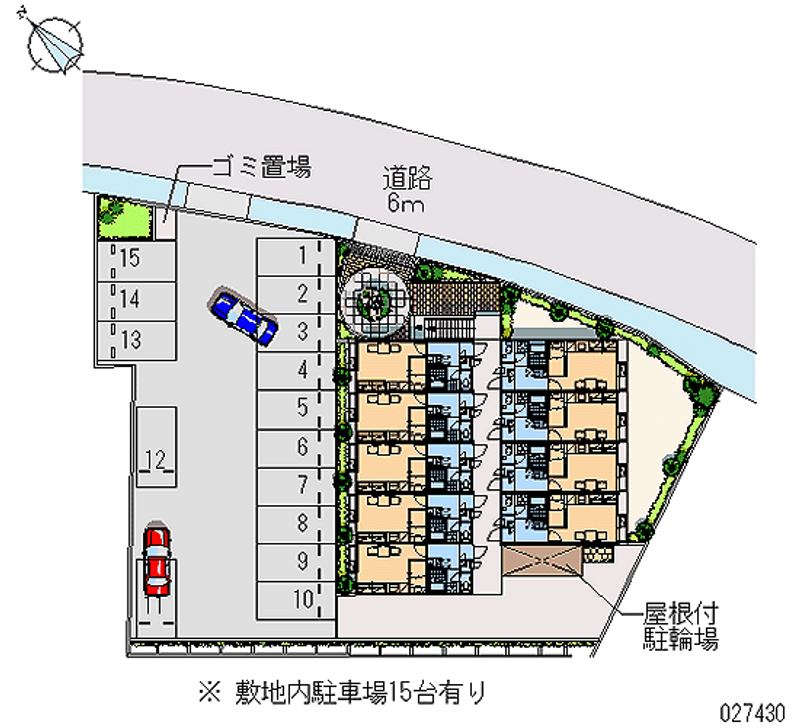 レオパレスエステート広川 月極駐車場