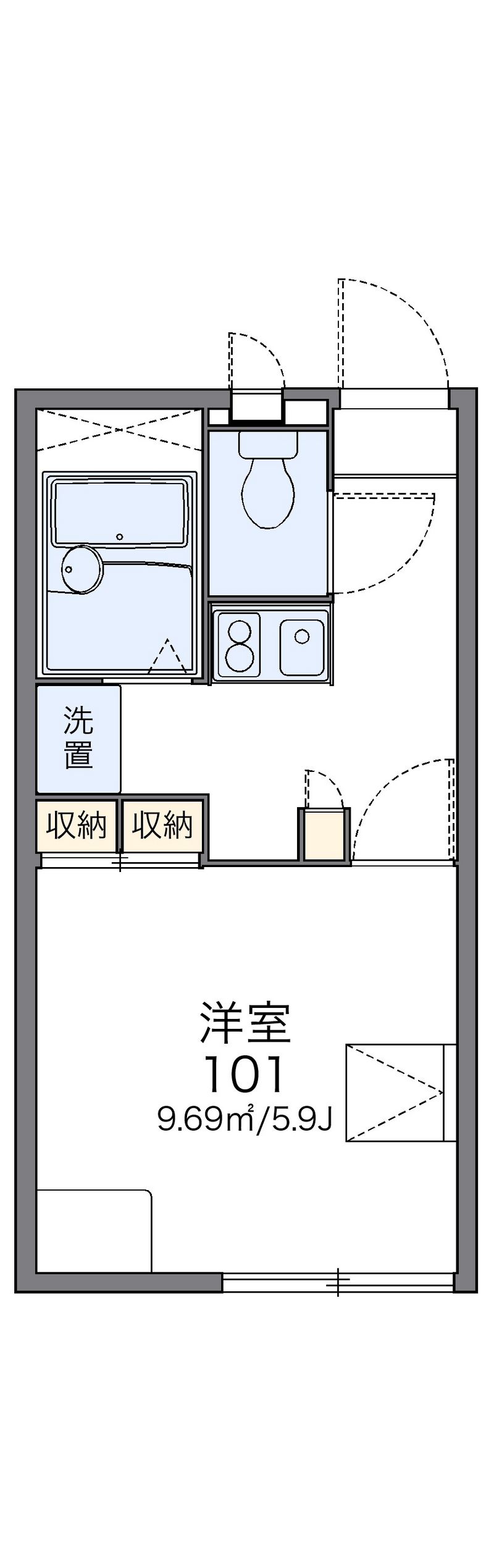 レオパレスシャルマン 間取図