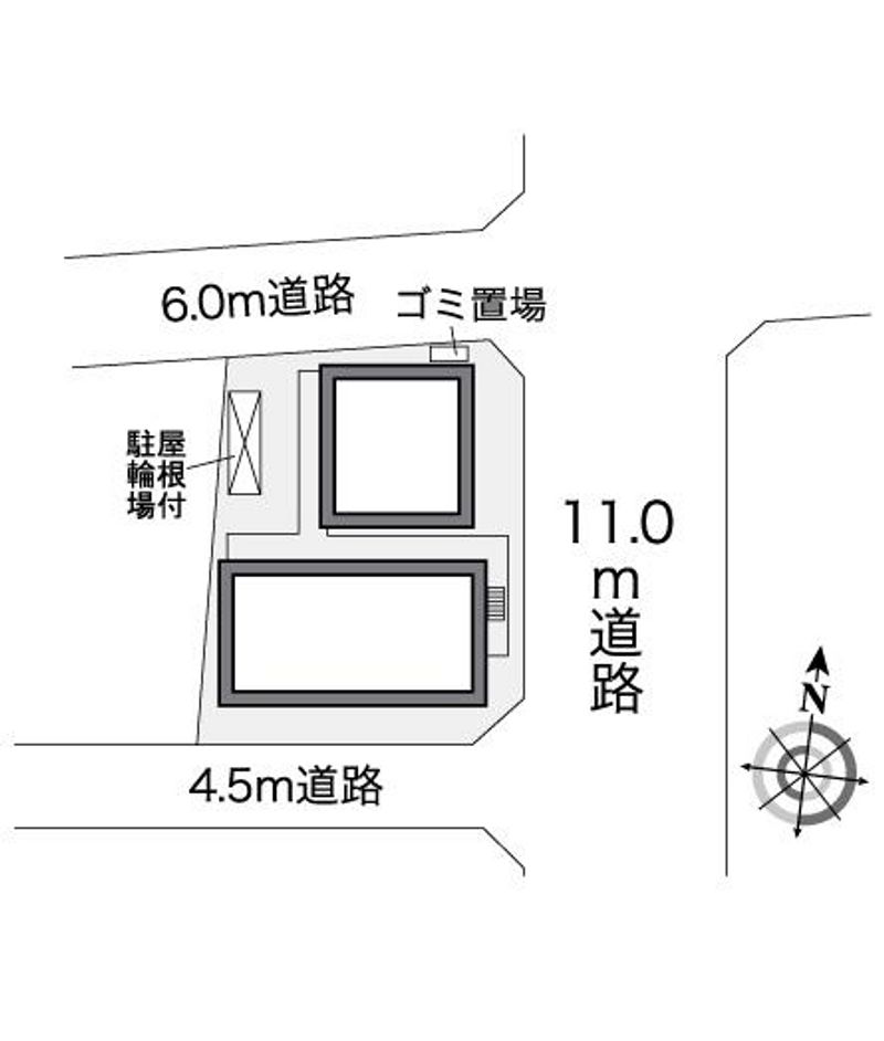 レオパレスＰＲＥＮＤＲＥ新宿 配置図