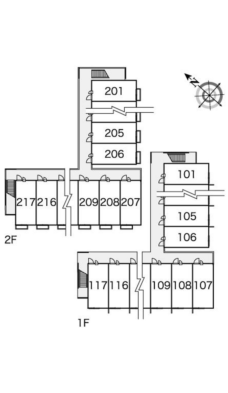 レオパレスおおがわら 間取り配置図