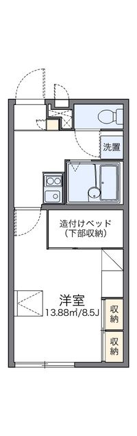 レオパレスやすえもん 間取り図