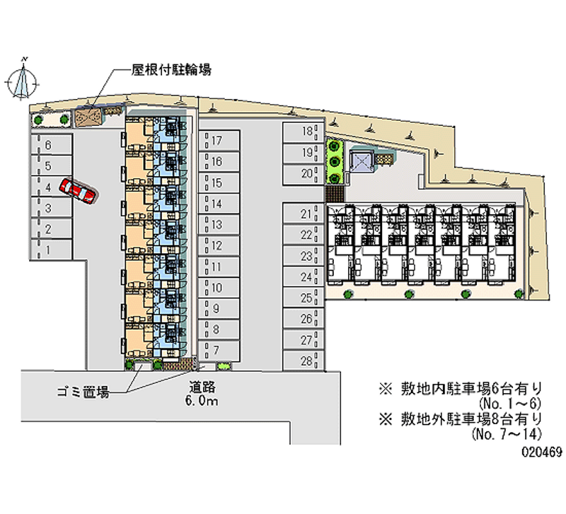 レオパレス四郎丸 月極駐車場