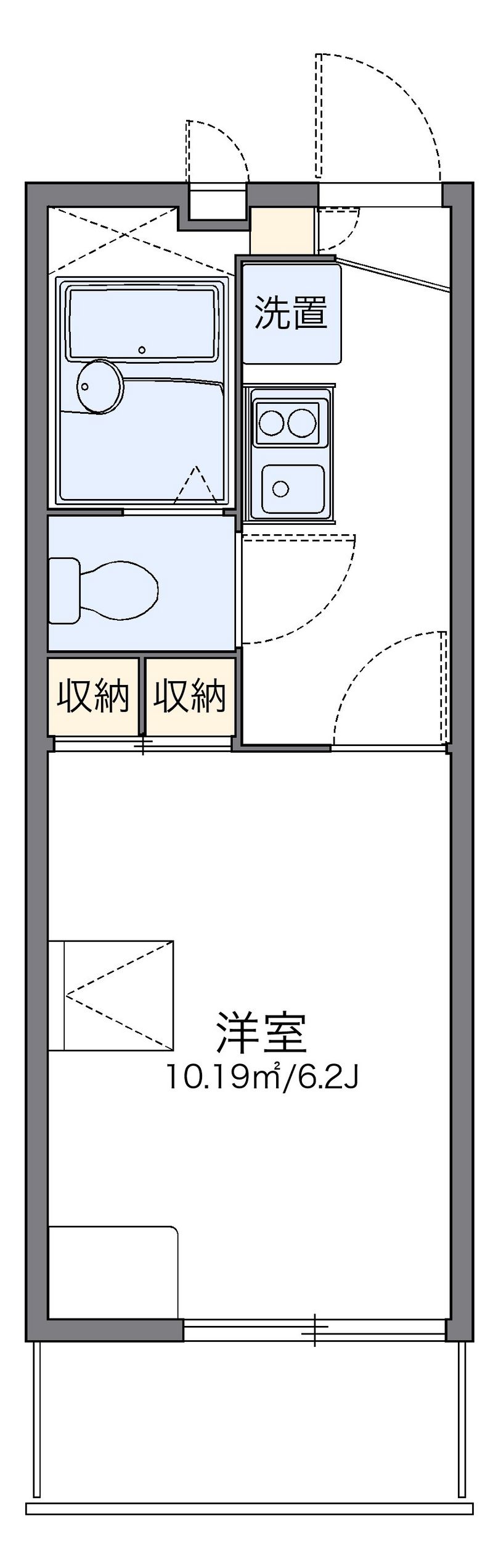 レオパレスやたみ 間取図