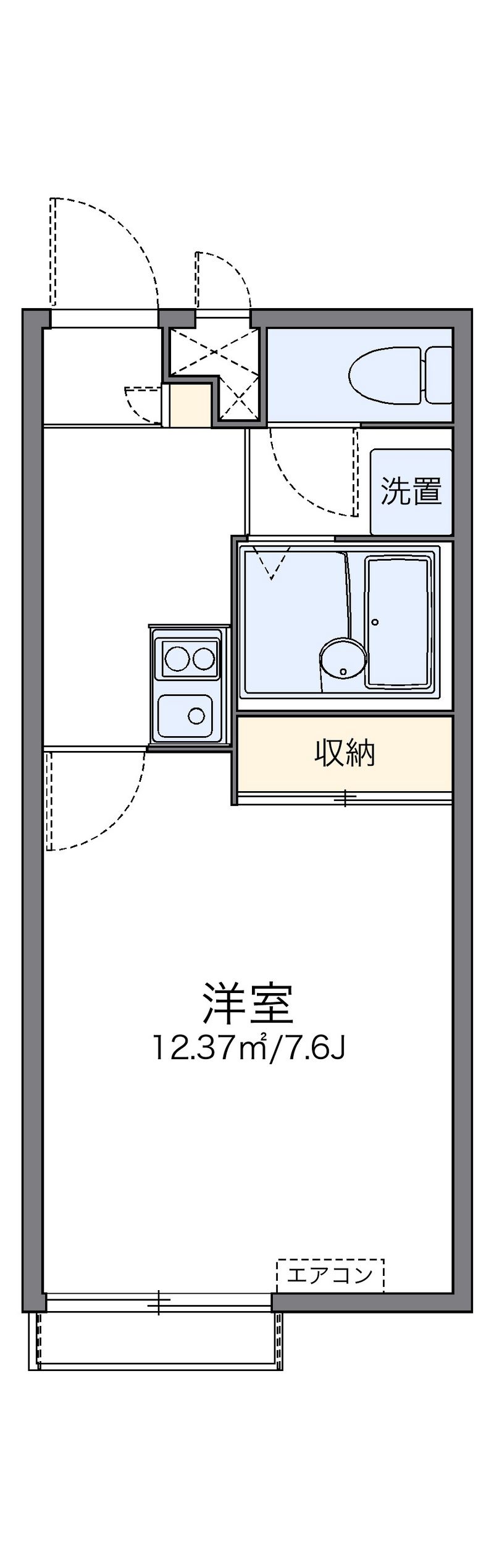 レオパレスむっく 間取図