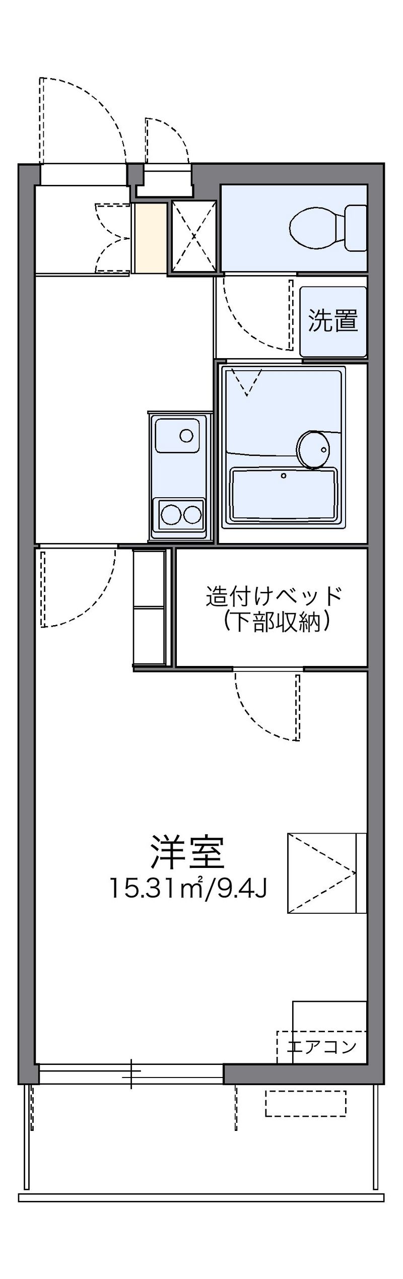 レオパレスサワ 間取図
