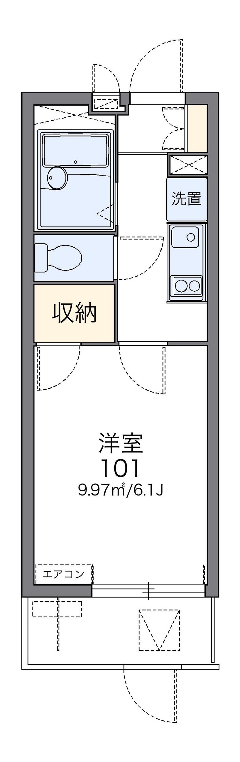 レオパレス晴屋Ⅱ 間取図