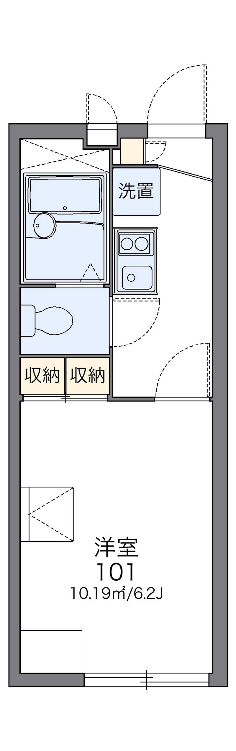 レオパレス春日 間取図