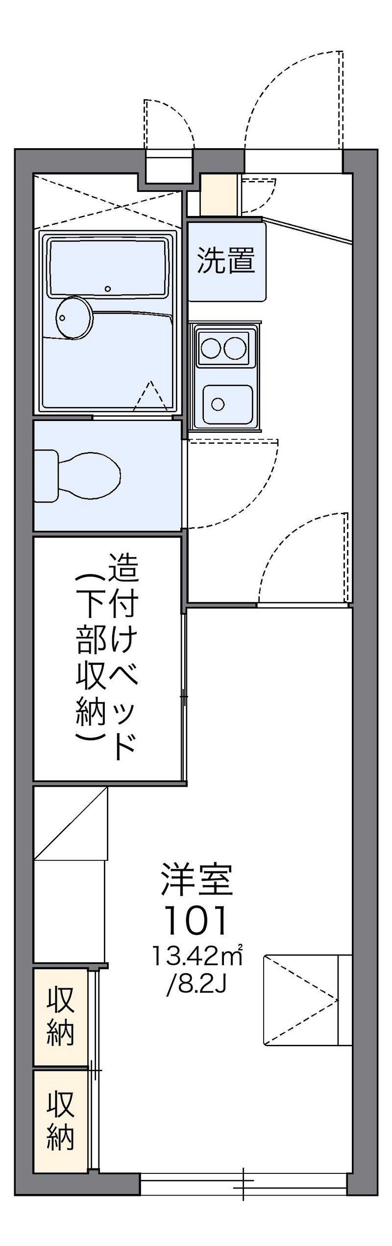 レオパレスミラドール十塚Ｂ 間取図
