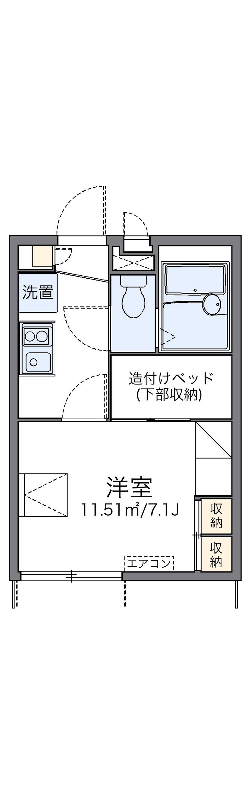 レオパレス美住 間取図