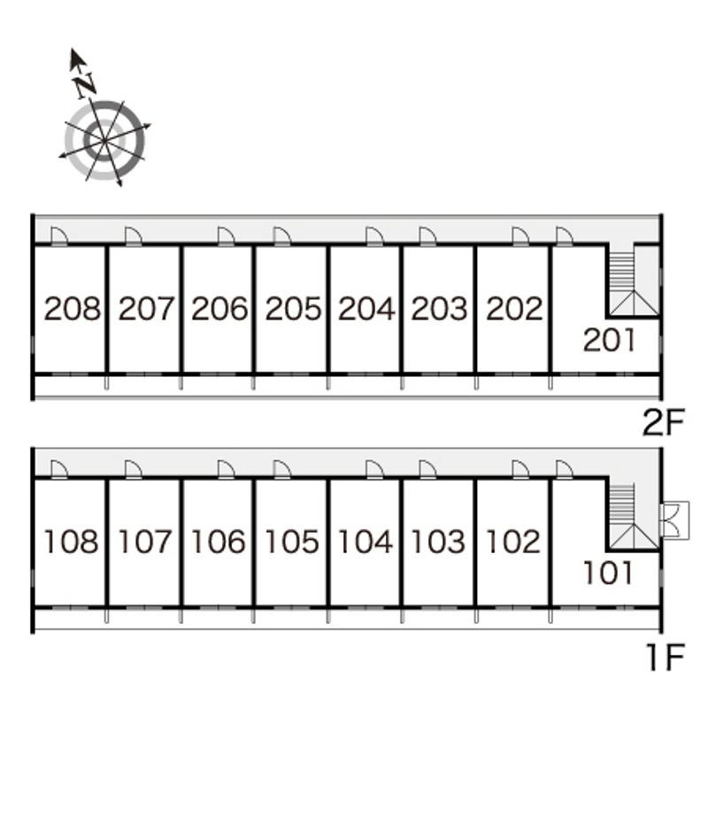 レオパレス藤の木台 間取配置図