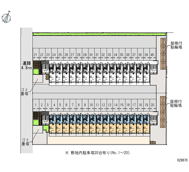 レオパレスベルグランデＢ 月極駐車場