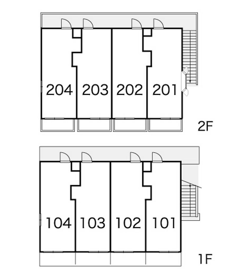レオパレス緑町第２ 間取配置図