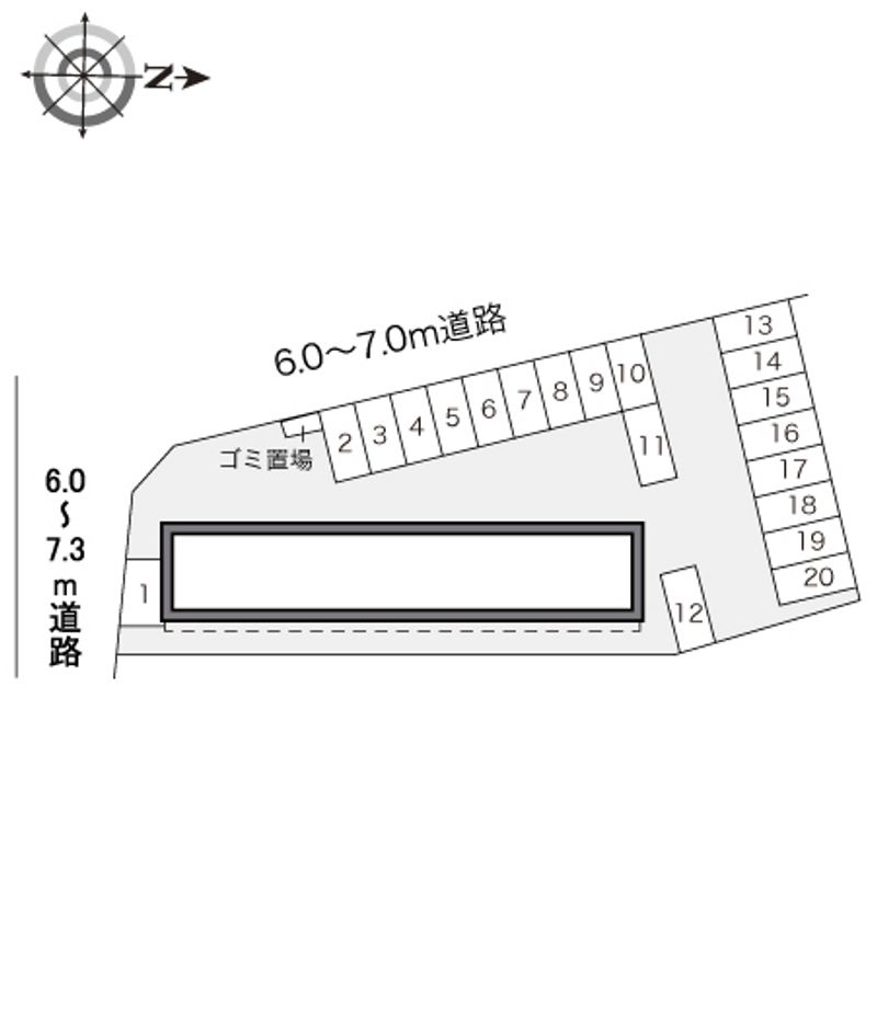 レオパレス刈谷みなみ 配置図