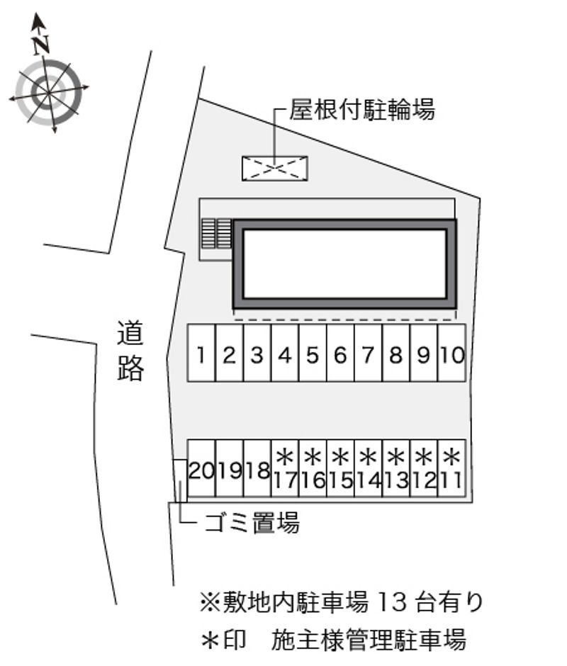 レオパレス小牧口ＯＧＡＷＡ 配置図