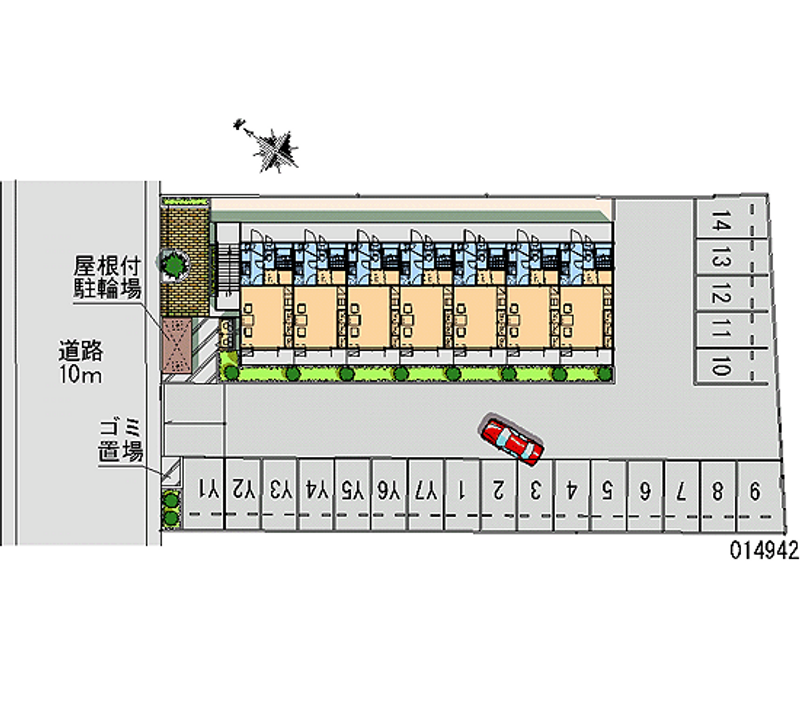 レオパレスＫａｗａｈａｒａｄａ 月極駐車場