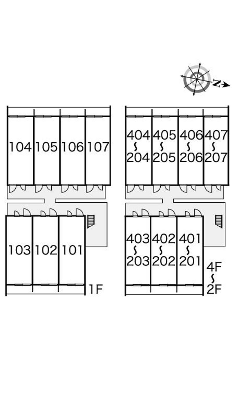 レオパレスハルカ 間取配置図