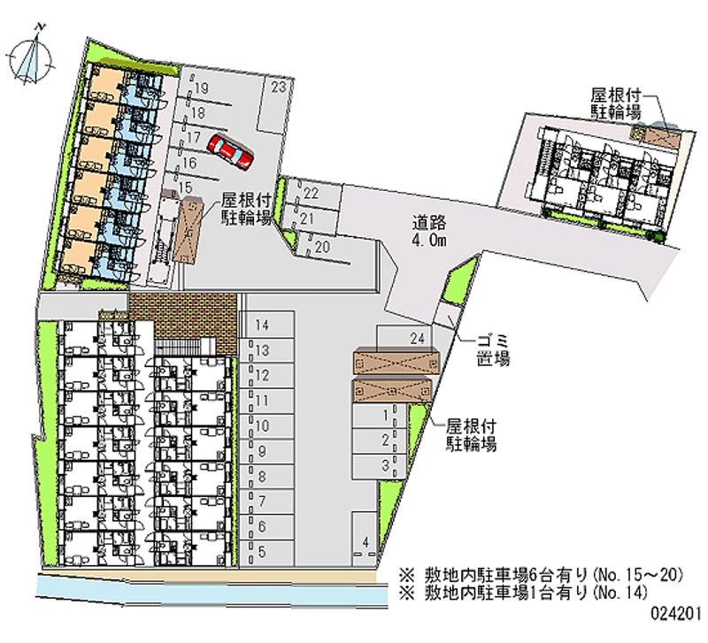 レオパレスつつみⅡ 月極駐車場