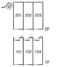 レオパレスシイ　エス 間取り配置図