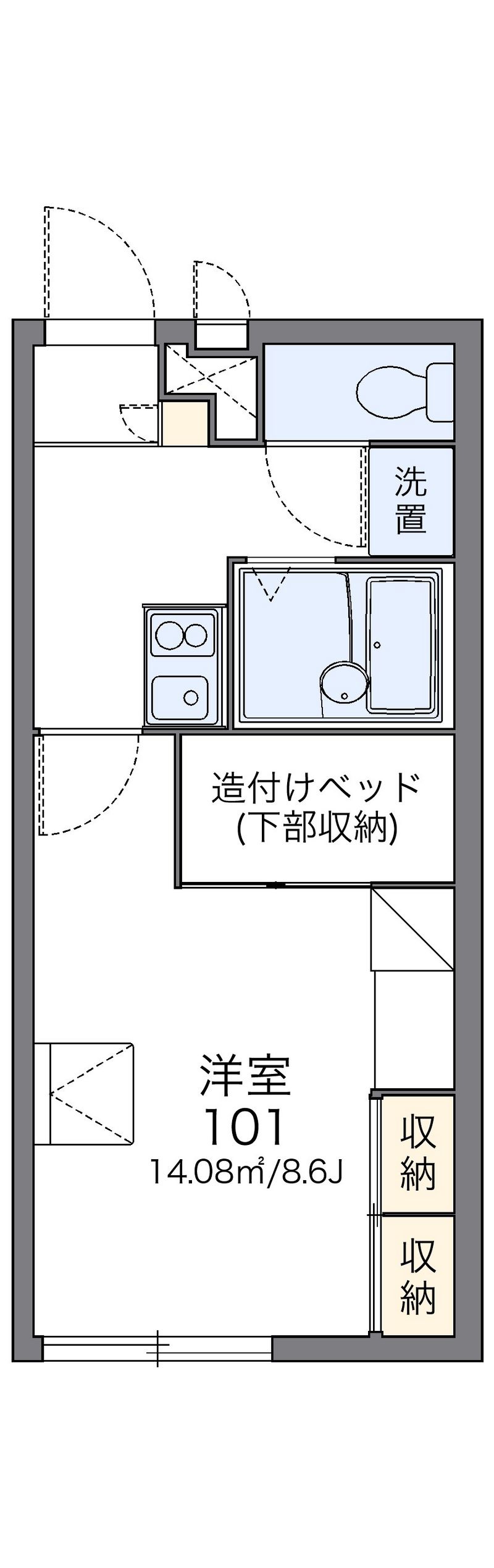 レオパレス新港通りⅡ 間取図