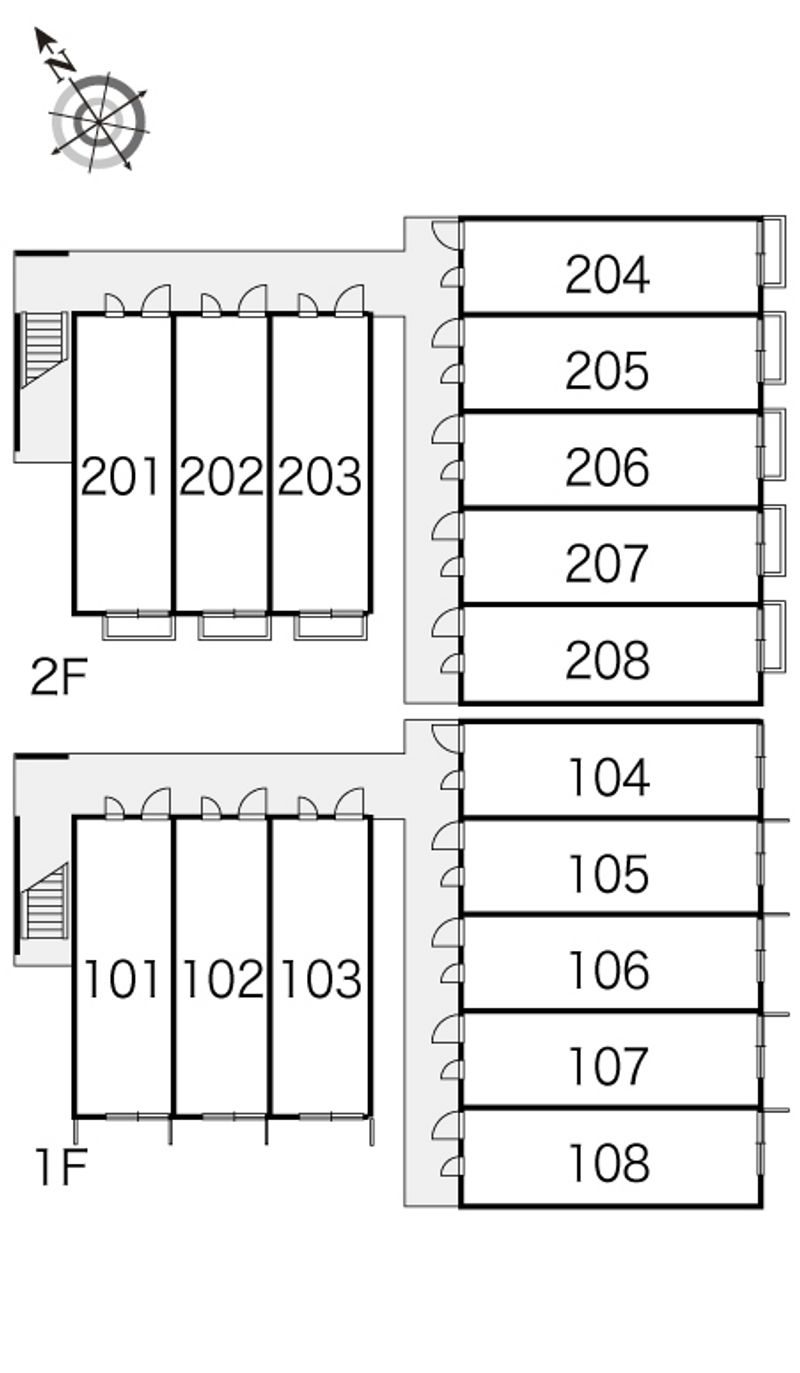 レオパレスＷｅｓｔｇａｔｅゆだ 間取り配置図