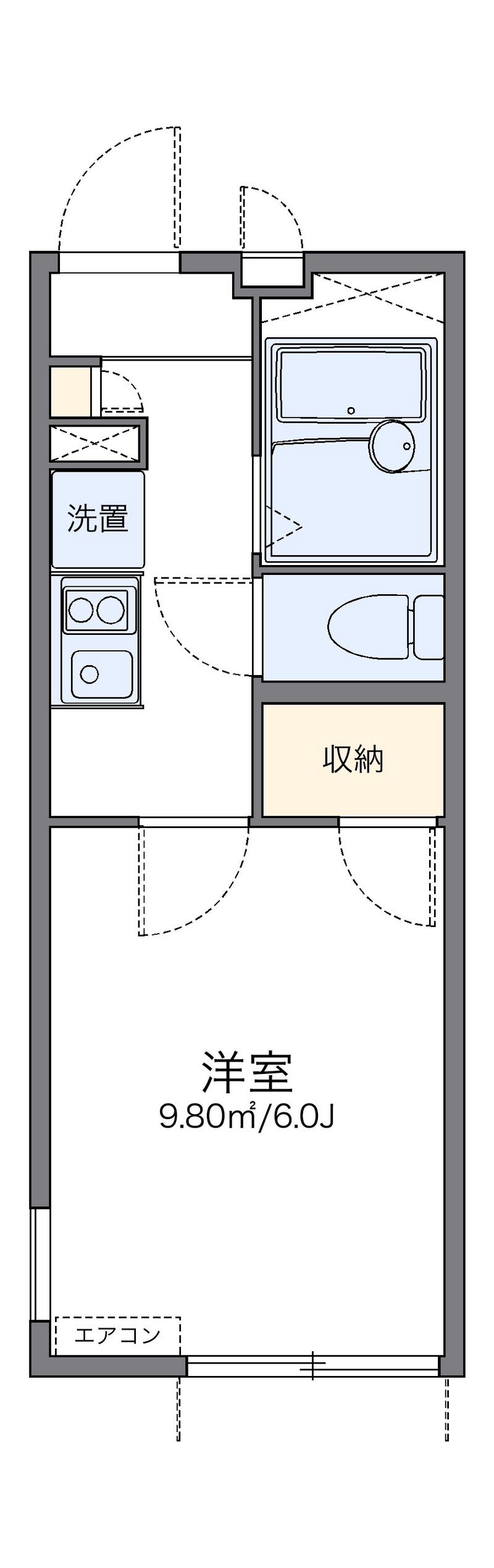 レオパレスキミール 間取図