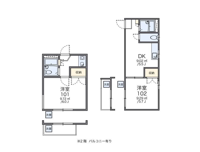 レオパレス垂水 間取図