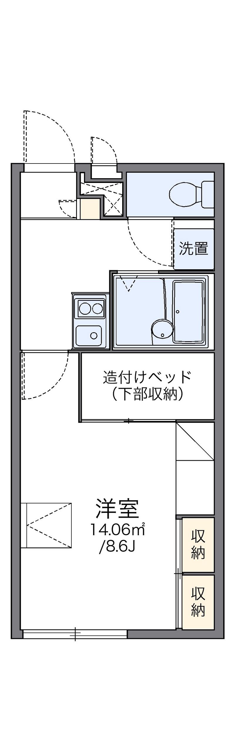 レオパレスＹＡＯ 間取図