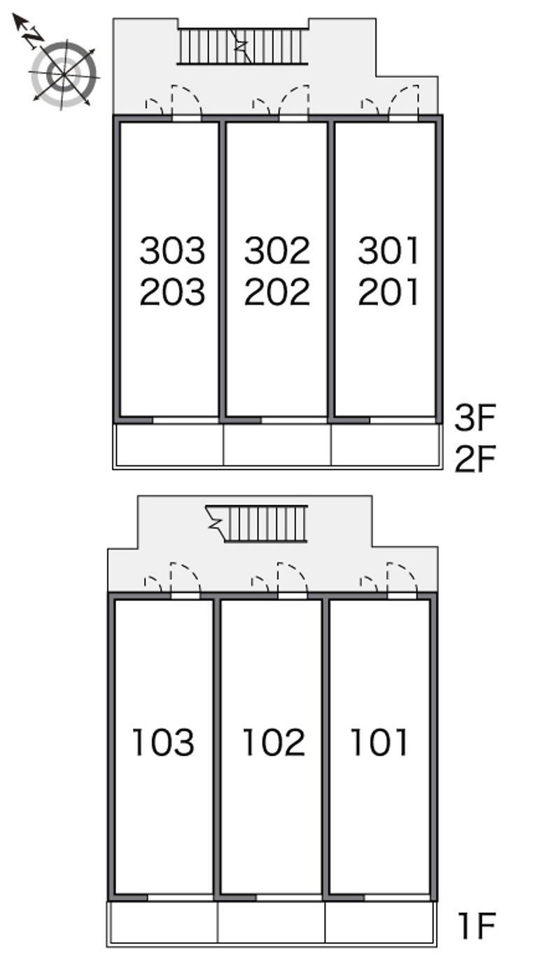 レオパレスサニーハウス石川 間取配置図