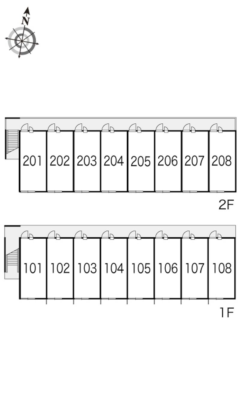 レオパレスグリーンヒル 間取配置図