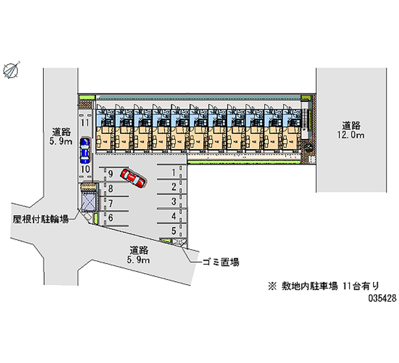 レオパレスフイリス 月極駐車場