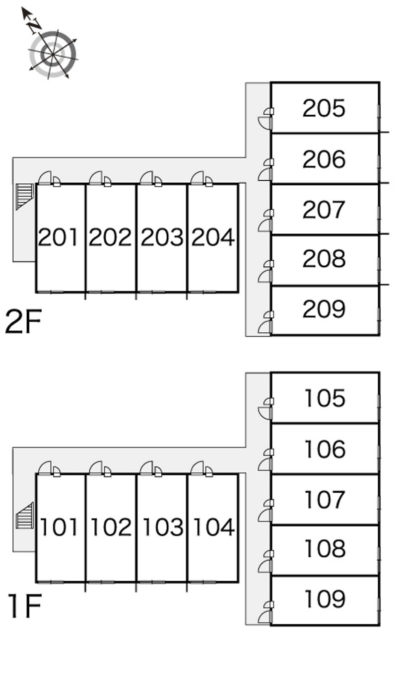 レオパレスＦ　Ｗｉｎｇ 間取配置図