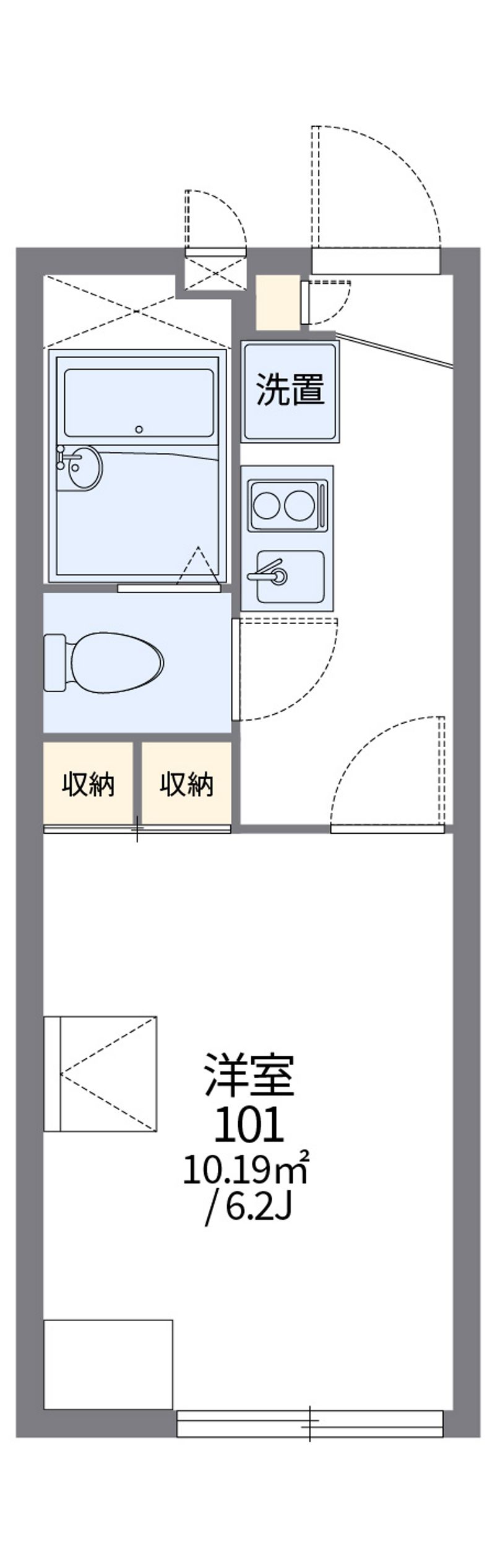 レオパレスフラワーコートＡ 間取図