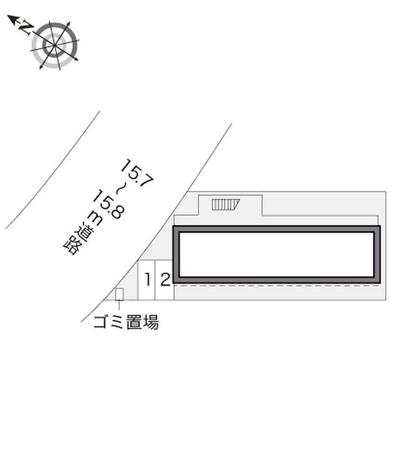 レオパレスジュネス紫原 配置図