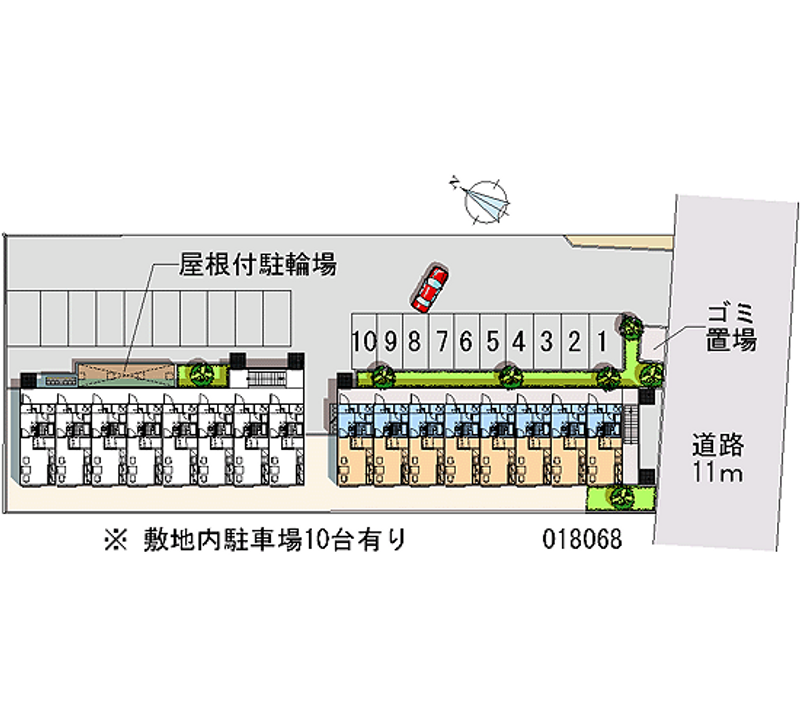 レオパレス篠路７条弐番館 月極駐車場