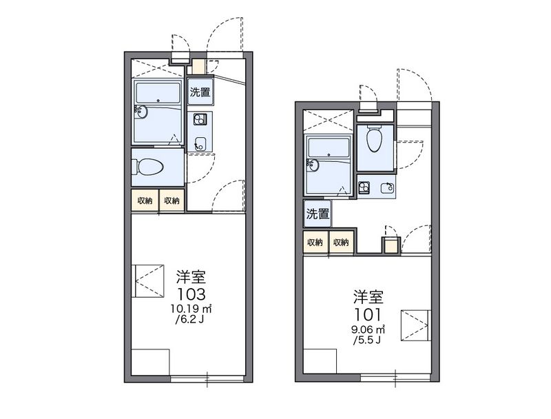 レオパレス杉壱番館 間取図
