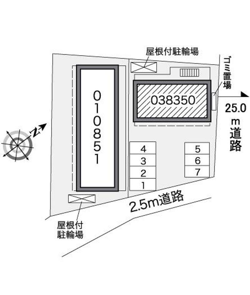 レオパレス拝島町Ⅱ 配置図