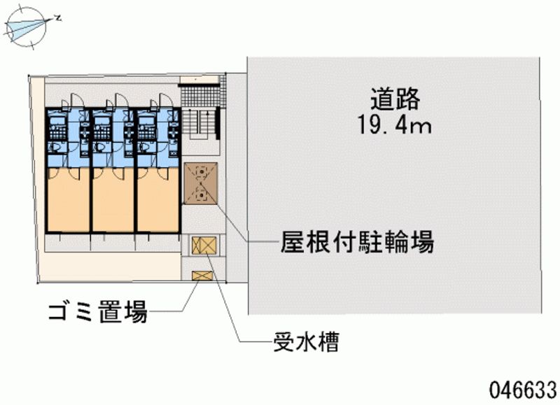 レオパレスグリーンフラットＦ 区画図