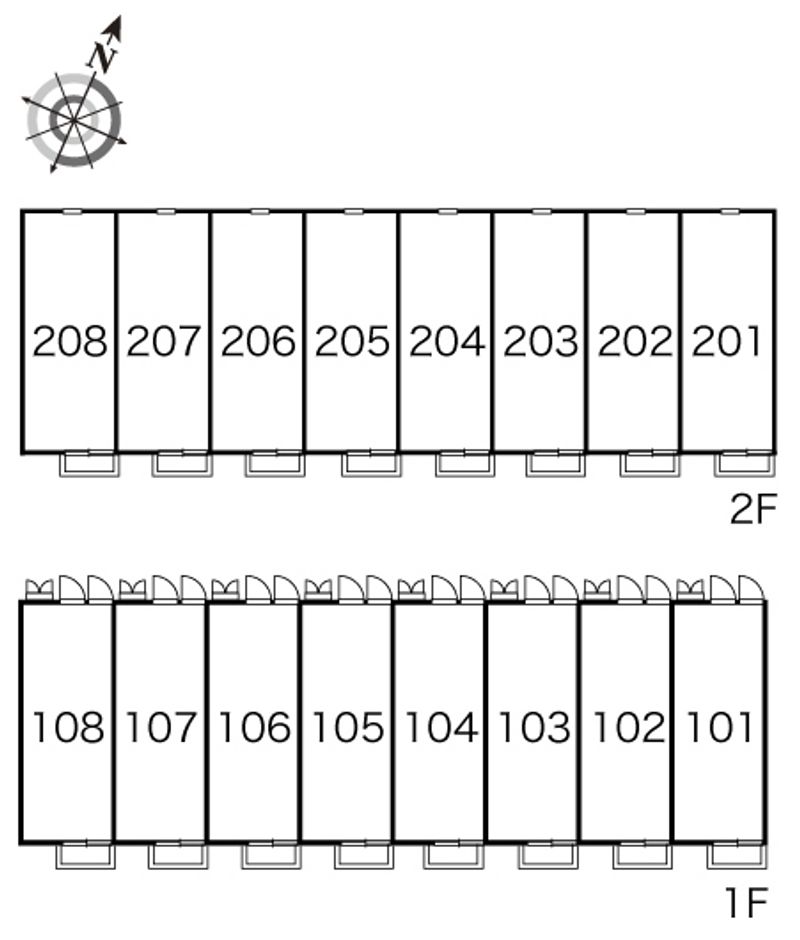 レオパレス追分台Ｂ 間取配置図