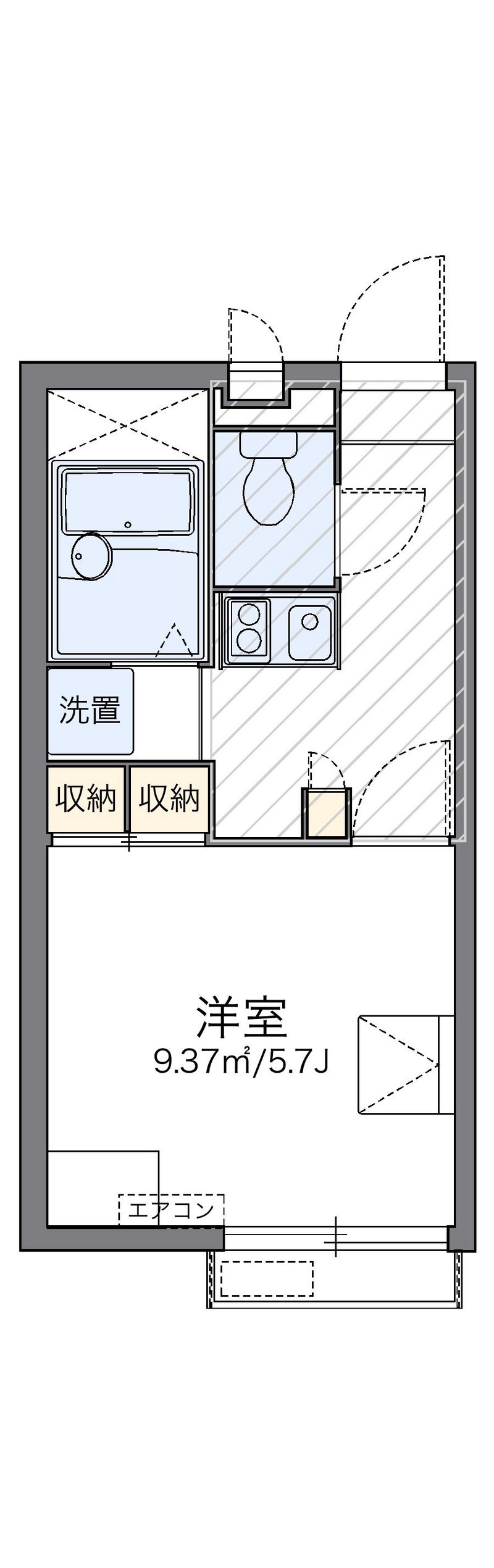 レオパレス南小路 間取図