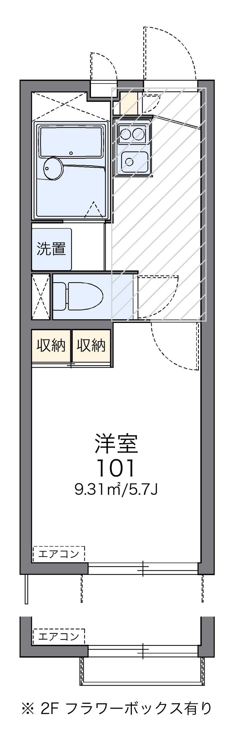 レオパレスガオクレスト 間取図